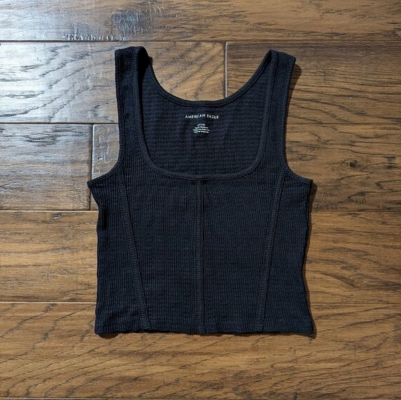 American Eagle corset tank top black size small - Picture 2 of 14